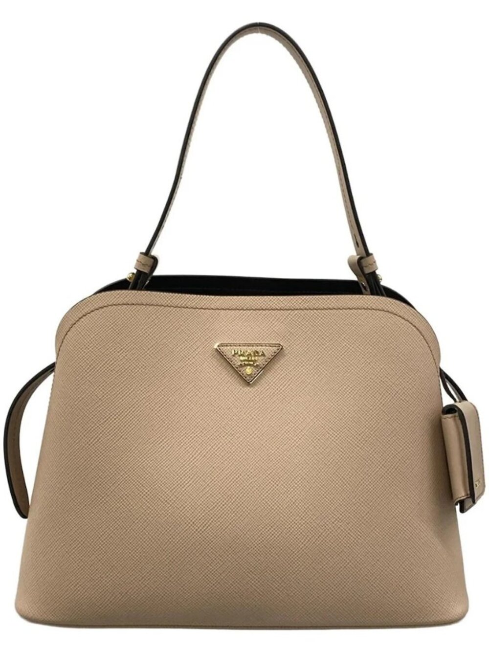 PRADA Matinee Medium Handbag Beige Leather Handbag